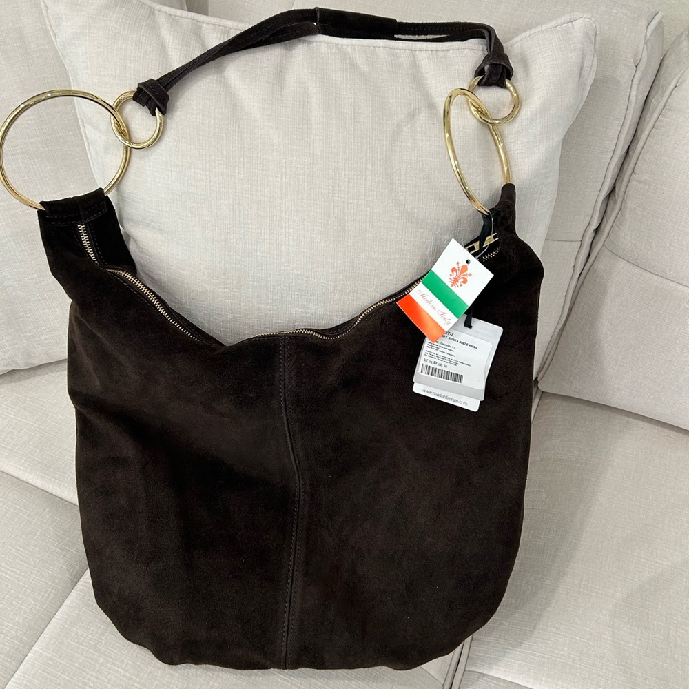 NWT Marlon Italian suede leather bag